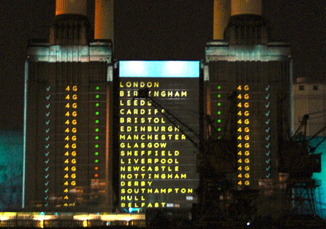 A real spectacle with the EE building wrap at Battersea Power Station